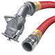 Texcel SPVC-VRH-4 4 in. x 20 ft. Vapor Recovery Hose Assemblies w/ E x 45° Swivel Dixon VR4040SWIV w/ Handle Ends