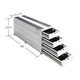 Weather Guard 328-3 Stacked Itemizer Van Drawer Unit - 49x12 1/4x23 1/2