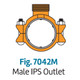Anvil Gruvlok FIG 7042M Branch Outlet Coupling - Male IPS Outlet, Painted, EPDM Gasket