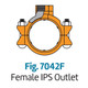 Anvil Gruvlok FIG 7042F Branch Outlet Coupling - Female IPS Outlet, Painted, Nitrile Gasket