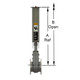 Betts Sump Flange Stainless Steel Pneumatic Operated Sliding Valve w/ 316 SS Stem & Gates