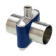 Campbell Fittings HM-050T-304ZPG Zero Puddle Blue Silicone Drain Stainless Steel Hang Mount - 3/8 in. Thread, 1/2 in. Tube