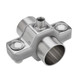 Campbell Fittings PHTCM-400T-304SAN Process Hex Threaded Coupling Mount w/ Acorn Nut - 4 in. Tube