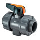 Chemline Plastics Type 25 True Union PVC Ball Valve w/ Locking Handle, FKM O-Ring, Socket Ends