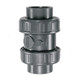 Chemline Plastics EC Series Ball Check Valve, PVC Body, FKM O-Rings, Socket Ends