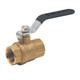 PCI 171N-114-NPT 1 1/4 in. x 1 1/4 in. NPTF Full Port Low Pressure Brass Ball Valve - 600 PSI, Regular Handle