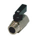 PCI 383M-14-NPT 1/4 in. F x 1/4 in. M NPTF Blow-Out Proof Low Pressure Mini Ball Valve - 450 PSI