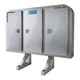 Merritt 320340C-0009 68 in. H X 80 in. W Dyna-Light Diamond Plate Cab Rack w/ Chain Rack, 3 Door Enclosures, Diamond Plate Doors