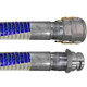 Willcox 4 in. Heavy Duty Polypropylene Chemical Hose Type 3094PSP w/ Stainless Steel Female Coupler x Male Adapter Ends