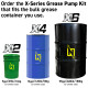 LockNLube X-Series 50:1 Air Operated Grease Pump, 16 Gal Drum