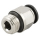 AIGNEP 50020N-6-M5, 6 mm Push-To-Connect x M5 Straight Male BSPP Push-In Fitting Tube - Pack of 10