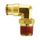 Midland Industries 20082 Brass Push to Connect 90° Swivel Elbow, 1/4 in. Push In x 1/4 in. MNPT