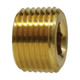 Midland Industries 28093 Brass Countersunk Hex Plug, 1/8 in. MNPT
