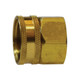 Midland Industries 30001 Brass Straight Swivel Adapter, 3/4 in. FGH x 1/2 in. FIP