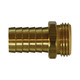 Midland Industries 30042 Brass Straight Hex Adapter, 3/4 in. Barb x 3/4 in. MGH