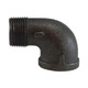 Midland Industries 65167 90° Reducing Elbow, Black Iron, 1 1/2 in. MPT x 1 1/2 in. FPT, 150 PSI