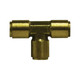 Midland Industries 640600 Brass D.O.T. Push-to-Connect Union Tee, 3/8 in. PTC x 3/8 in. PTC