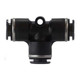 Midland Industries 640600C D.O.T. Push-to-Connect Union Tee, Composite, 3/8 in. PTC x 3/8 in. PTC x 3/8 in. PTC