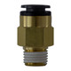 Midland Industries 680806C D.O.T. Push-to-Connect Male Connector, Composite, 1/2 in. PTC x 3/8 in. MNPT