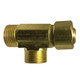 Midland Industries AMC® 700073-060604 Compression Swivel Tee, Lead Free Brass, 3/8 in. x 3/8 in. Male x 1/4 in.  Female