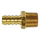 Midland Industries AMC® 707001-0808 Hose Barb Adapter, Lead Free Brass, 1/2 in. Hose Barb x 1/2 in. MNPT