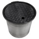 Fairfield Industries 120-12 12 in. Manhole, Steel Frame and 12 in. Skirt, Diamond Plate Cover