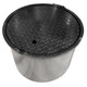 Fairfield Industries 180-12 18 in. Manhole, Steel Frame and 12 in. Skirt, Diamond Plate Cover