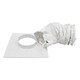 Badgerflex 12 in. Ceiling Panel Tile w/ Duct Hose & Belt Cuff Ends, White - 8 ft.