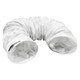 BadgerFlex 12 in. Silicone Duct Hose w/ Worm-Gear Cuff, 14 oz., White - 12 ft.