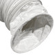 BadgerFlex 12 in. PVC Duct Hose w/ Hoop Cuff, 10 oz., White - 25 ft.