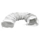 BadgerFlex 16 in. Silicone Duct Hose w/ Belt Cuff, 14 oz., White - 25 ft.