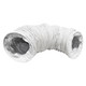 BadgerFlex 20 in. PVC Duct Hose w/ Hoop Cuff, 14 oz., White - 25 ft.