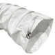 BadgerFlex 20 in. Silicone Duct Hose w/ Belt Cuff, 14 oz., White - 25 ft.