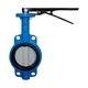 Pelican V-100-A-CI-DI-BE-04 4 in. Cast Iron Butterfly Valve w/ SS Stem & Nylon Coated Iron Disc, 10 Position Handle, EPDM Seat