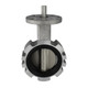 Pelican V-200-A-AL-DI-BE-03 3 in. Aluminum Butterfly Valve, Iron Disc & SS Stem, No Handle, EPDM Seat