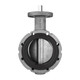 Pelican V-200-A-AL-SS-BN-04A 4 in. Aluminum Butterfly Valve Assembly w/ TTMA Bolt Pattern, SS Stem & Disc No Handle, Black Nitrile Seat