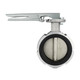 Pelican V-200-A-AL-DI-BN-05-HKPC-10 5 in. Aluminum Butterfly Valve w/ SS Stem & Ductile Iron Disc, 10 Position Handle, Black Nitrile Seat