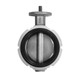 Pelican V-200-A-AL-DI-BN-05 5 in. Aluminum Butterfly Valve w/ SS Stem & Ductile Iron Disc, No Handle, Black Nitrile Seat
