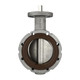 Pelican V-200-A-AL-SS-BV-04A 4 in. Aluminum Butterfly Valve w/ TTMA Bolt Pattern, SS Stem & Disc, No Handle, Brown FKM Seat