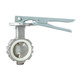 Pelican V-200-A-AL-SS-WN-03-PCSS-10 3 in. Aluminum Butterfly Valve w/ Boltless SS Disc & SS Stem, 10 Position Steel Handle, White Nitrile Seat
