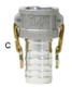 Dixon 3 in. Sand Cast Aluminum Cam & Groove Couplers - Part C Female Coupler x Hose Shank