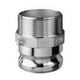 Kuriyama 4 in. Stainless Steel Quick Couplings - Part F Male NPT x Male Adapter