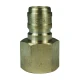Dixon E-Series Hydraulic Brass Straight Through Interchange Female Plug 1/2 in.