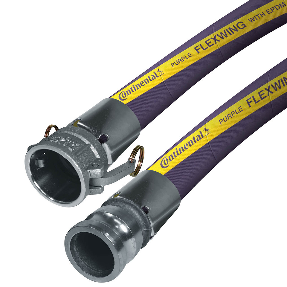 Continental Purple Flexwing 2" Chemical Suction & Discharge Hose, SS CxE
