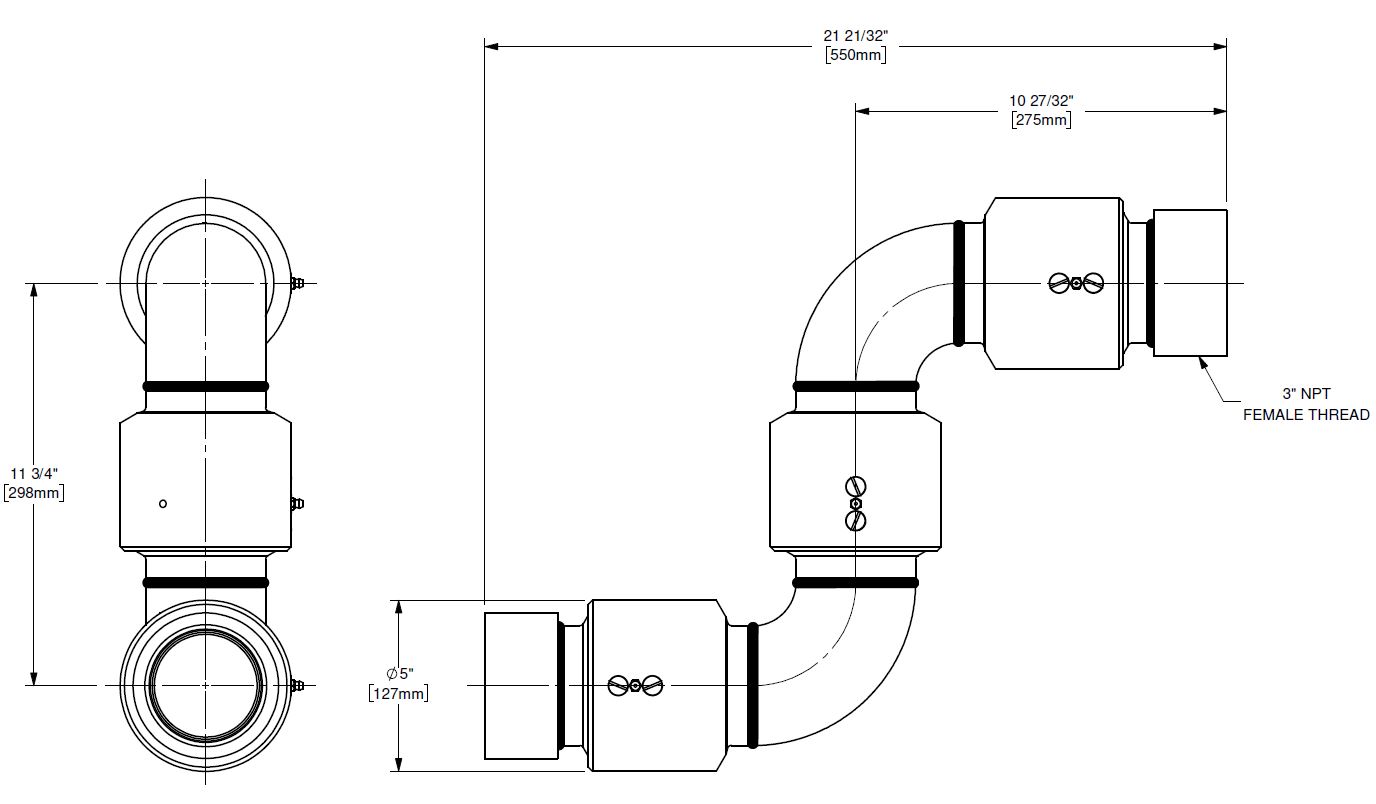 Dixon Style 10 3 in. Carbon Steel VRing Swivel Joints w/ Female NPT