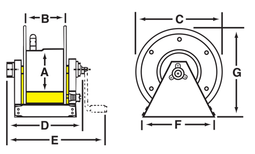 Dixon 1 1/2 in. Continuous Flow Hose Reel 150 ft. Hose Capacity