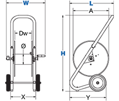 Coxreels® DM Series Hand Crank Portable Hose Reel