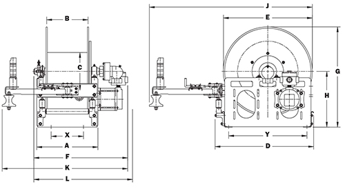 LPG reel - SBPBGMB Series - HANNAY REELS - hose / motorized / fixed