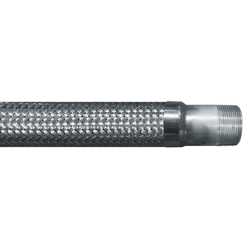 Vixen Horns VXA7336B 3/8" NPT Stainless Steel Braided Leader Hose With Check Valve (24" Black)