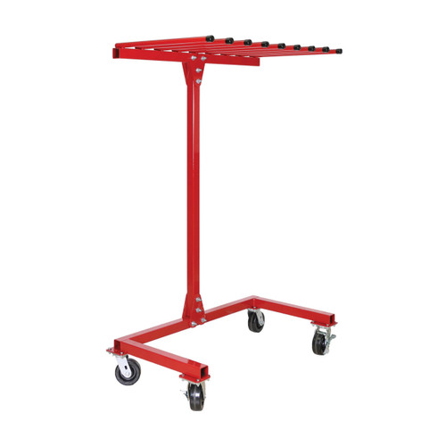 Red Rack™ Mobile Gear Storage Rack Locker, Double Sided, Six 24 Sections  w/Security Opt., Red